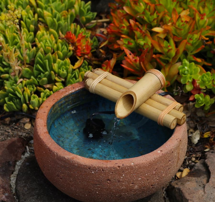 Bamboo fountain craftsmanship